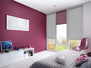 Rolety Frutti - Średnia fioletowa sypialnia, styl nowoczesny - zdjęcie od MARDOM HOME