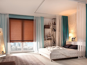 Aranżacje - Duża niebieska sypialnia, styl nowoczesny - zdjęcie od MARDOM HOME