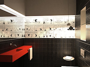 Stodoła - Mała bez okna z lustrem łazienka, styl minimalistyczny - zdjęcie od offteoria