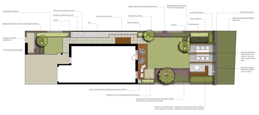 Niewielki ogród w czeskiej pradze - Duży ogród za domem z pergolą, styl nowoczesny - zdjęcie od Rock&Flower studio