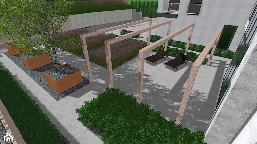Minimalistyczny ogród traw - Taras, styl minimalistyczny - zdjęcie od Rock&Flower studio