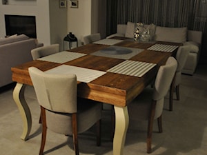 Jadalnia z dębowym stołem - zdjęcie od Aranżacje wnętrz Aneta Moniuszko