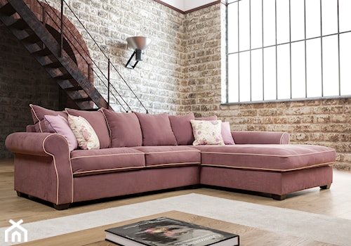 Meble wypoczynkowe - Mały biały brązowy salon, styl industrialny - zdjęcie od Primavera Furniture