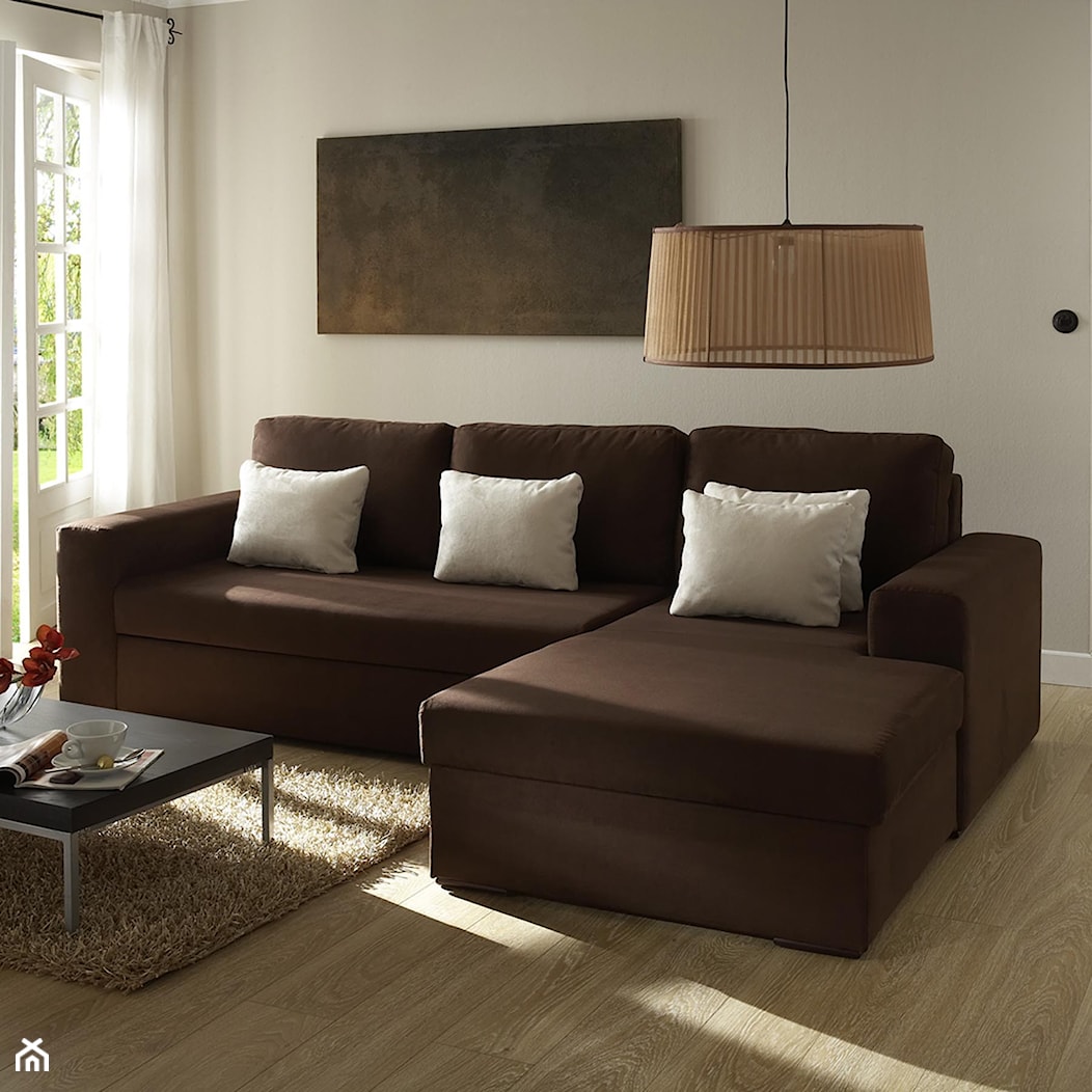Manhattan sofa tapicerowana z szezlongiem oraz funkcją spania Primavera Furniture - zdjęcie od Primavera Furniture - Homebook