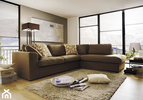 Narożna sofa z szezlongiem oraz luźnym pokrowcem Fabien Primavera Furniture - zdjęcie od Primavera Furniture