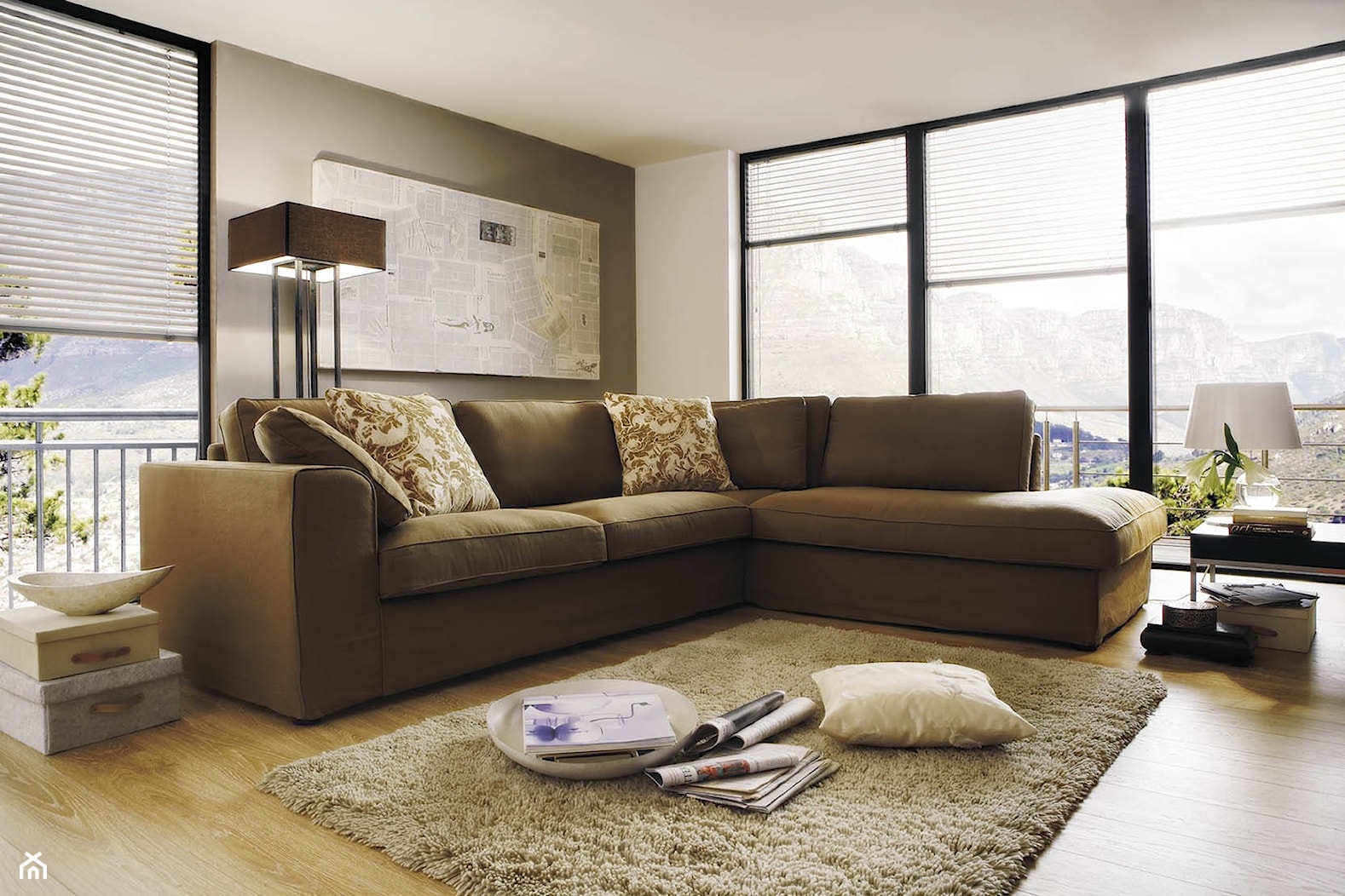 Narożna sofa z szezlongiem oraz luźnym pokrowcem Fabien Primavera Furniture - zdjęcie od Primavera Furniture - Homebook