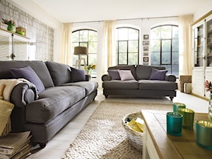 Meble wypoczynkowe - Średni biały szary salon, styl rustykalny - zdjęcie od Primavera Furniture
