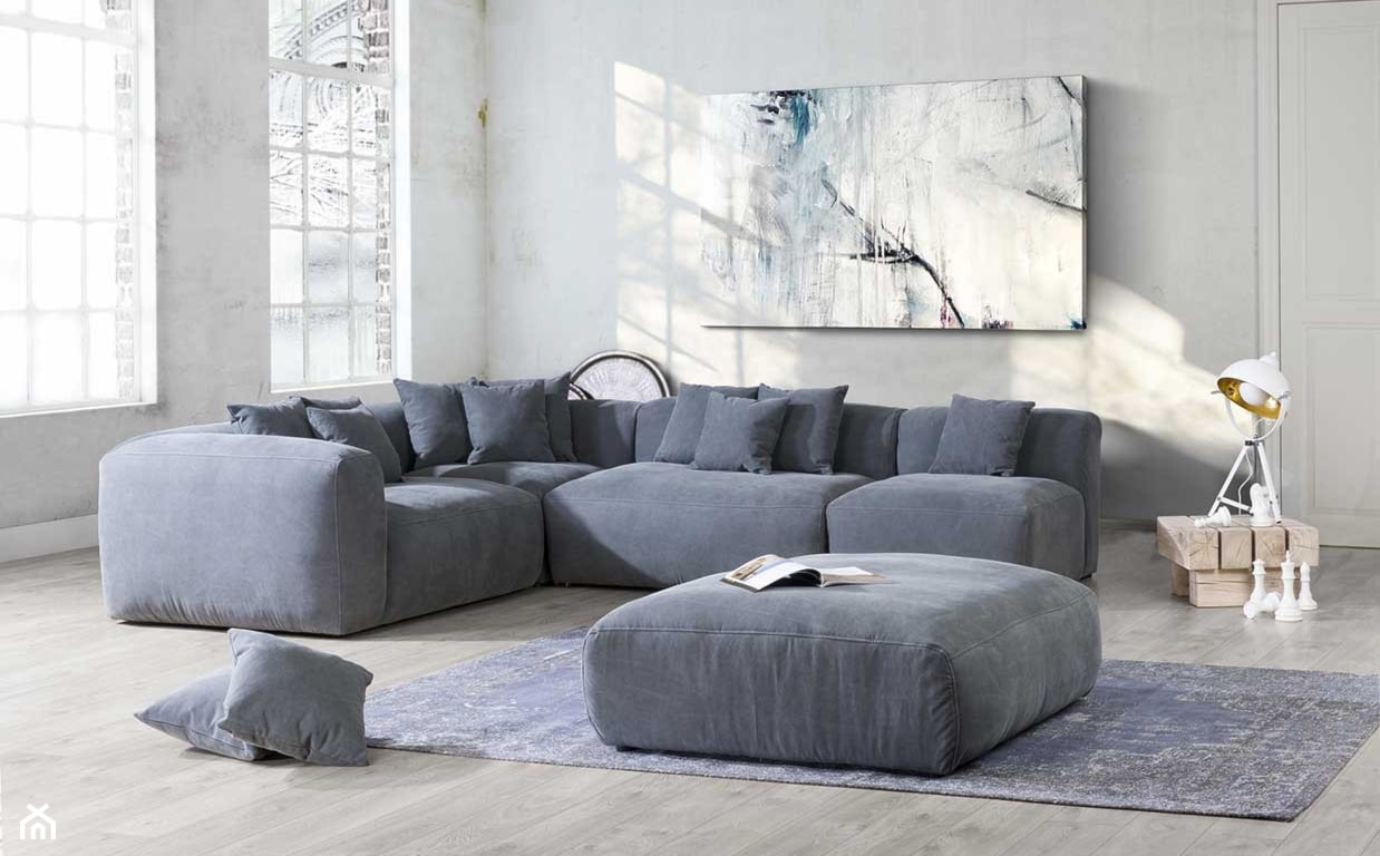 sofa modułowa do salonu w stylu skandynawskim