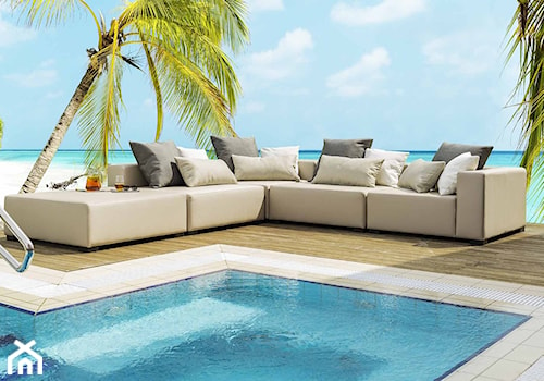 całoroczna sofa narożna do ogrodu lub na taras Cubick z kolekcji outdoor primavera furniture - zdjęcie od Primavera Furniture