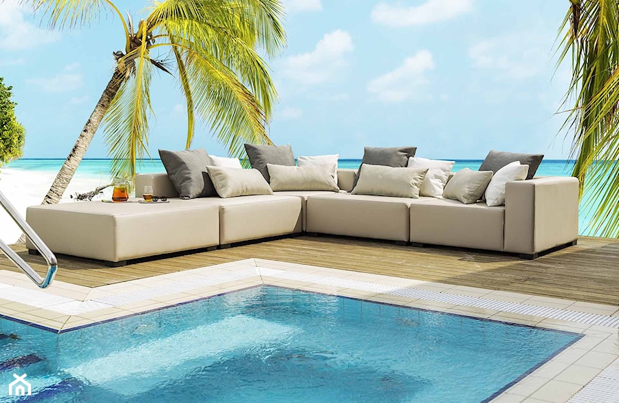 całoroczna sofa narożna do ogrodu lub na taras Cubick z kolekcji outdoor primavera furniture - zdjęcie od Primavera Furniture