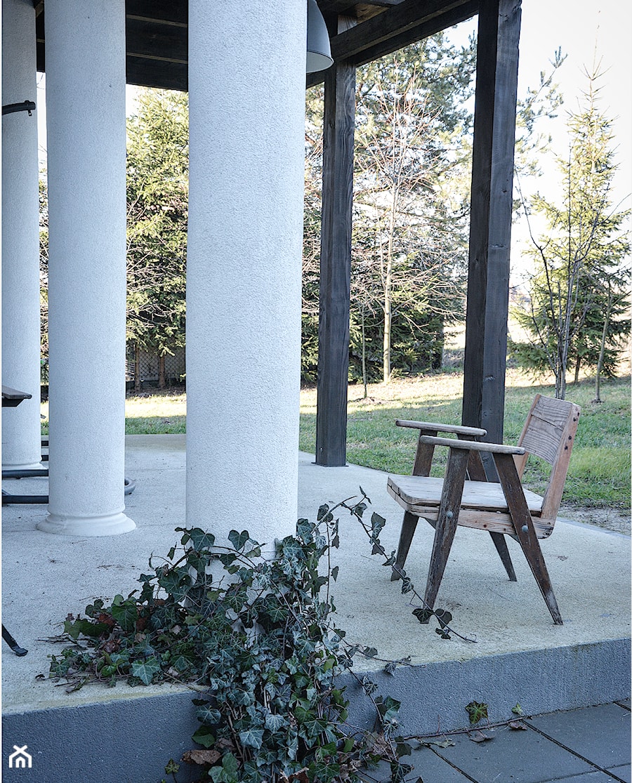 Forest in home - Średni z podłoga z płyt betonowych taras z tyłu domu - zdjęcie od bogusias_dream