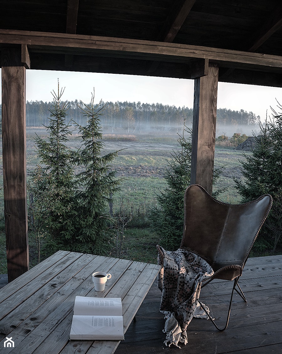 Forest in home - Średni z meblami ogrodowymi taras z tyłu domu, styl nowoczesny - zdjęcie od bogusias_dream