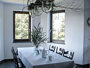 Forest in home - Duża biała jadalnia jako osobne pomieszczenie - zdjęcie od bogusias_dream
