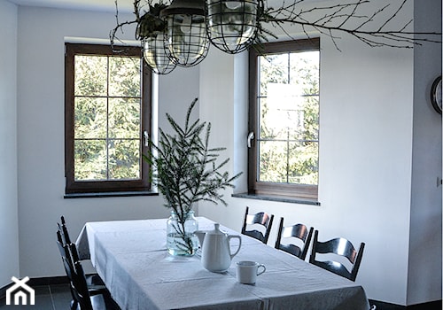Forest in home - Duża biała jadalnia jako osobne pomieszczenie - zdjęcie od bogusias_dream