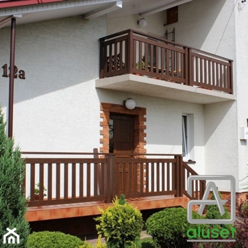 Balustrada aluminiowa - dąb bagienny - zdjęcie od www.balustradyzaluminium.pl - Homebook