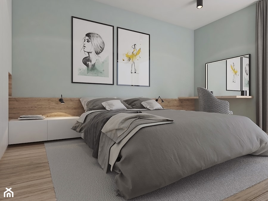 Skandynawska, minimalistyczna sypialnia. - zdjęcie od YONO Architecture