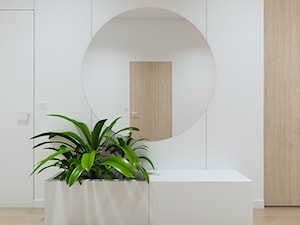 Projekt wnętrz domu w Tarnowie Podgórnym /2/ - korytarz z zielenią - zdjęcie od YONO Architecture