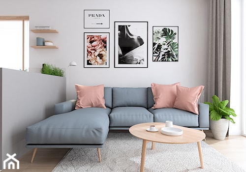 Projekt wnętrz mieszkania w Poznaniu /4/ - Salon 2 sofa - zdjęcie od YONO Architecture