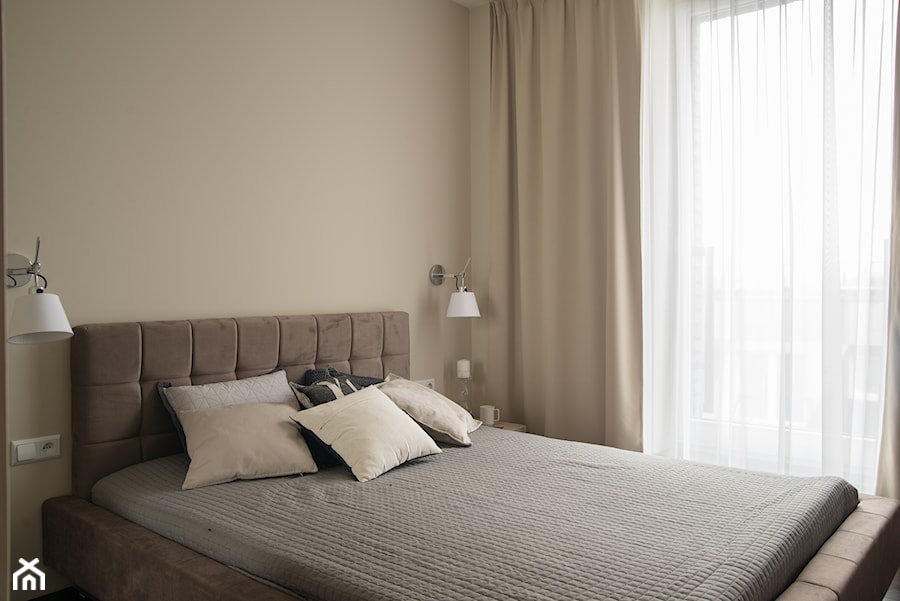 Apartament w Soho Factory_Warszawa - Sypialnia, styl nowoczesny - zdjęcie od iHome Studio