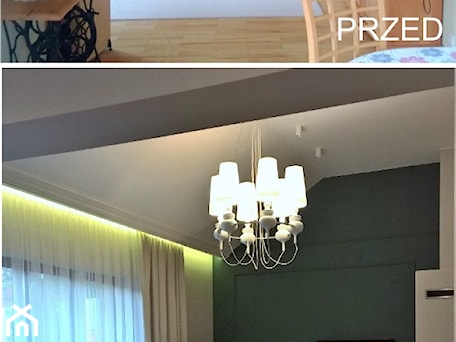 Aranżacje wnętrz - Salon: Metamorfoza domu - Średni biały szary salon - iHome Studio. Przeglądaj, dodawaj i zapisuj najlepsze zdjęcia, pomysły i inspiracje designerskie. W bazie mamy już prawie milion fotografii!