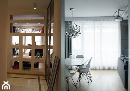 Metamorfoza mieszkania 70m2 - Średnia jadalnia w salonie, styl nowoczesny - zdjęcie od iHome Studio