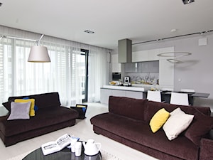 Apartament Grzybowska - Salon, styl nowoczesny - zdjęcie od iHome Studio