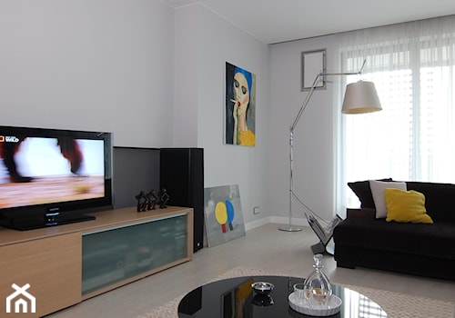 Apartament Grzybowska - Salon, styl nowoczesny - zdjęcie od iHome Studio