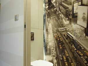 Akcent orientu we wnętrzu - Mała bez okna łazienka, styl nowoczesny - zdjęcie od iHome Studio