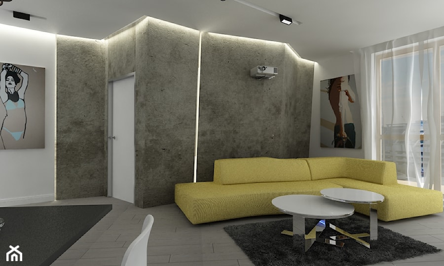 Mieszkanie 55m2_Warszawa - Salon, styl minimalistyczny - zdjęcie od iHome Studio