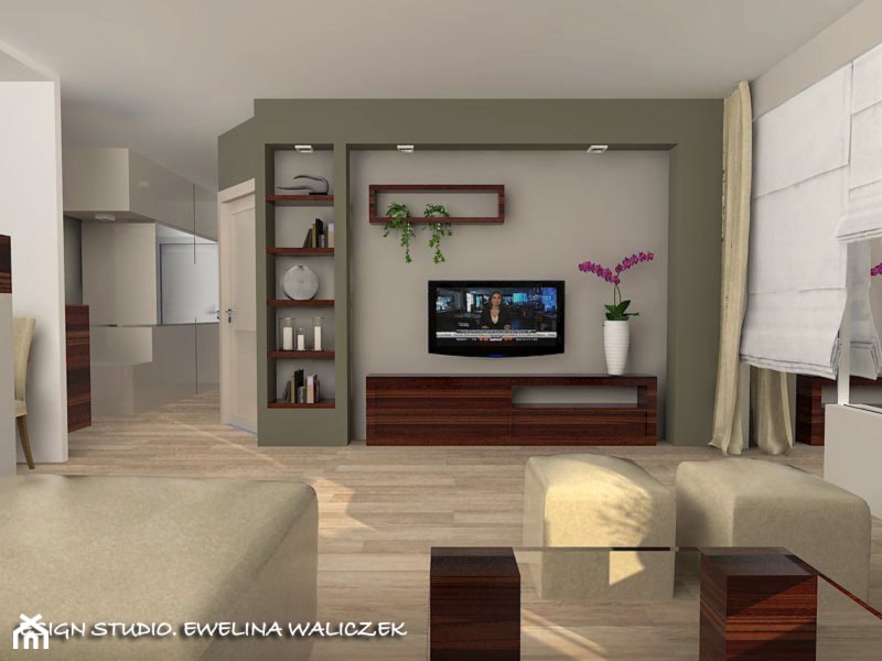 Mieszkanie w bloku w.2 - Salon, styl nowoczesny - zdjęcie od ESIGN