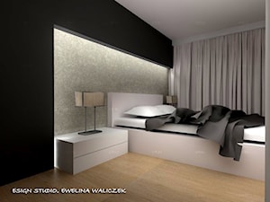 Mieszkanie 3-poziomowe - wersja 1 - Sypialnia, styl nowoczesny - zdjęcie od ESIGN