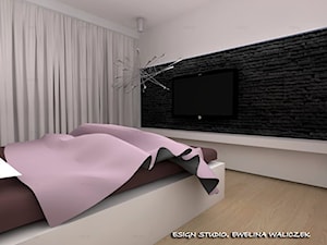 Mieszkanie 3-poziomowe - wersja 1 - Sypialnia, styl nowoczesny - zdjęcie od ESIGN
