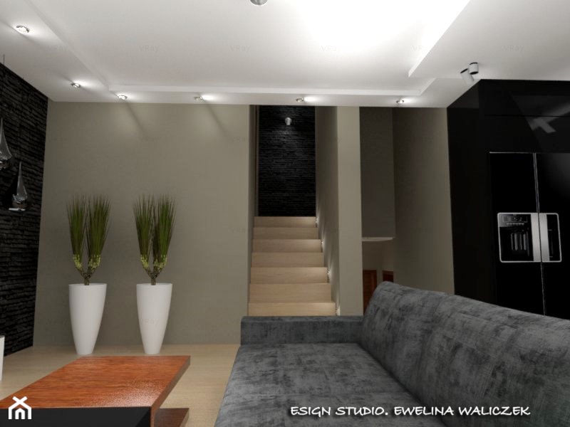 Mieszkanie 3-poziomowe - wersja 1 - Schody, styl nowoczesny - zdjęcie od ESIGN
