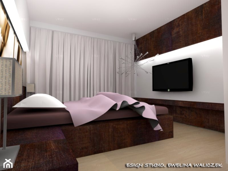 Mieszkanie 3-poziomowe - wersja 2 - Sypialnia, styl nowoczesny - zdjęcie od ESIGN