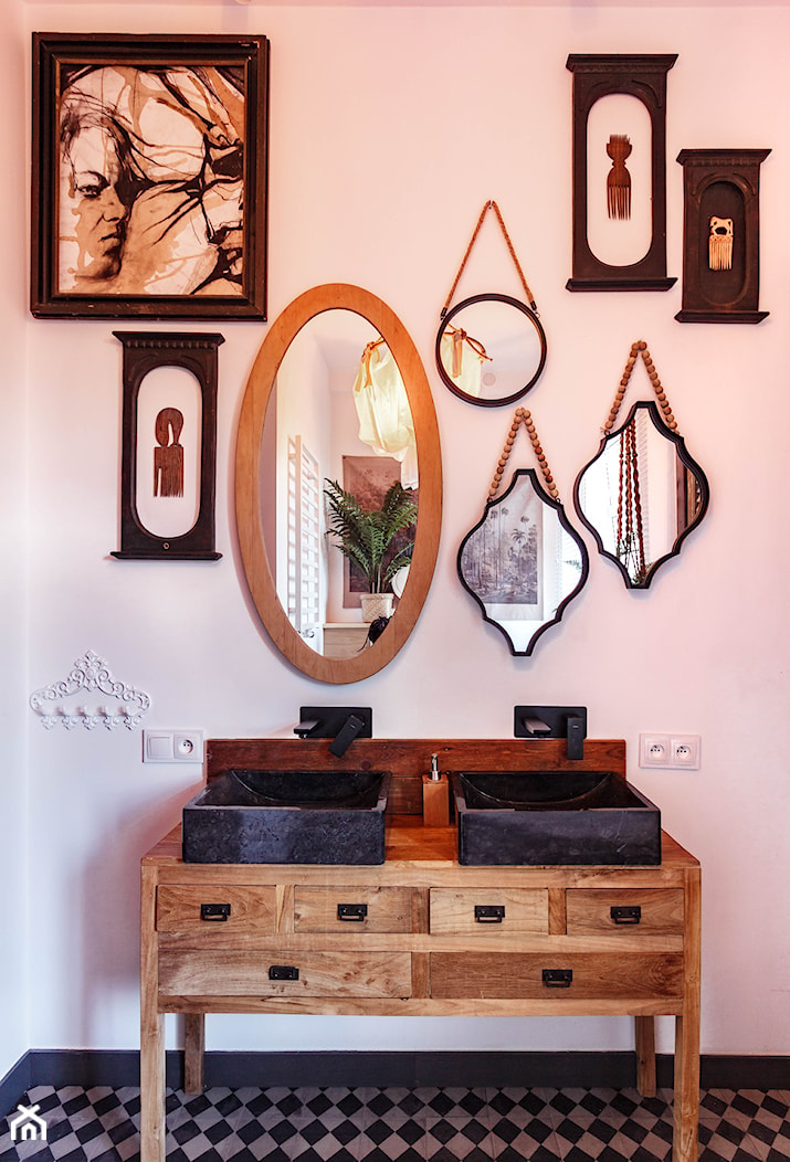 łazienka w stylu boho - zdjęcie od Agnieszka Koszutska 2kul interior design - Homebook
