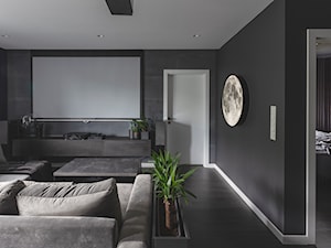 apartament | Poznań - Średni czarny salon, styl nowoczesny - zdjęcie od jaga_kraupe