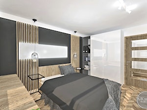 mieszkanie 55m2 - Sypialnia, styl nowoczesny - zdjęcie od MK STUDIO PROJEKTOWE