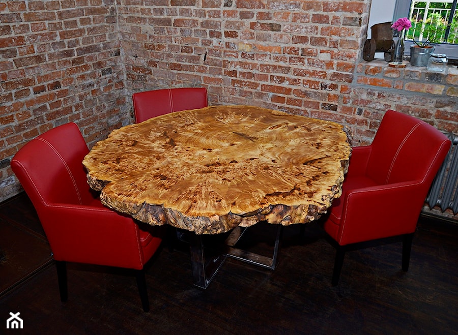 Stół z pojedyńczego plastra topoli - zdjęcie od Handicraft