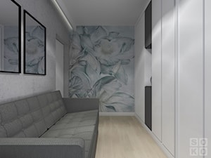 Dom W Chojnowie - Małe w osobnym pomieszczeniu z sofą szare biuro, styl nowoczesny - zdjęcie od Studio Soko