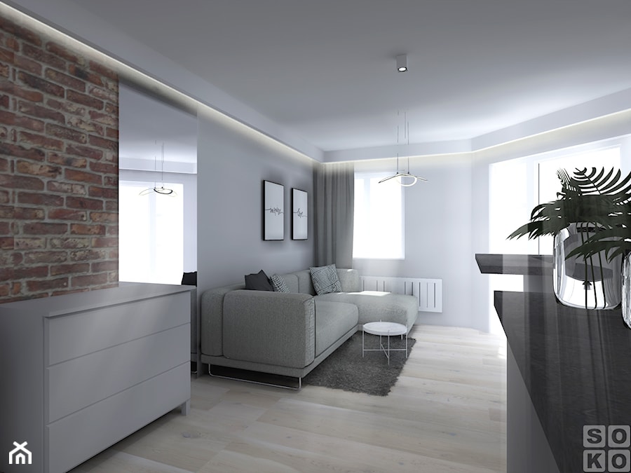 Mieszkanie w Legnicy - Salon, styl nowoczesny - zdjęcie od Studio Soko