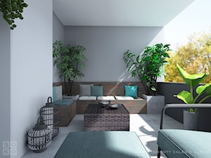 Apartament Zalesie - Taras, styl nowoczesny - zdjęcie od Studio Soko
