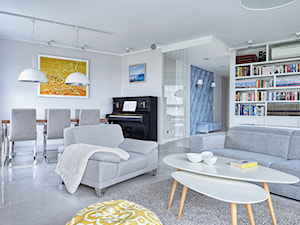 Mieszkanie w bieli z widokiem na stolicę - Salon - zdjęcie od KAPA studio projektowe