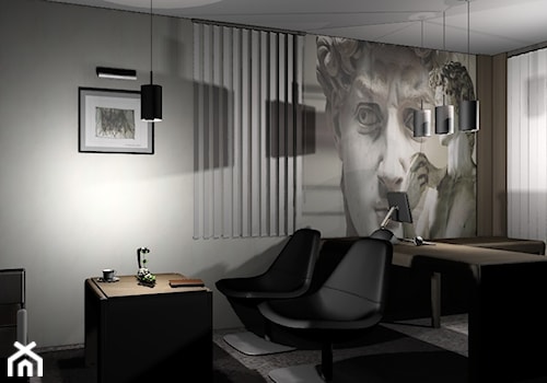 Średnie szare biuro - zdjęcie od komplet-studio design