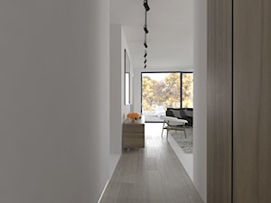 Apartament w Gdyni - Mały biały hol / przedpokój, styl minimalistyczny - zdjęcie od MUKA MARCIN KUPTEL