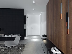 Mieszkanie w Gdańsku-styl minimalistyczny - Średni biały hol / przedpokój, styl minimalistyczny - zdjęcie od MUKA MARCIN KUPTEL