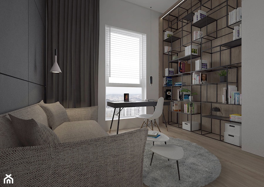 Soft loft w Gdańsku - Biuro, styl minimalistyczny - zdjęcie od MUKA MARCIN KUPTEL