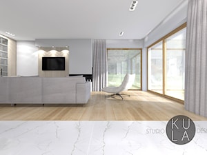 Projekt domu jednorodzinnego - Salon, styl nowoczesny - zdjęcie od studio KULA design | Lublin