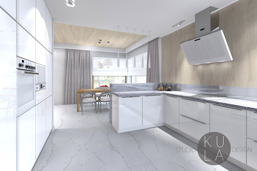 Projekt domu jednorodzinnego - Kuchnia, styl nowoczesny - zdjęcie od studio KULA design | Lublin