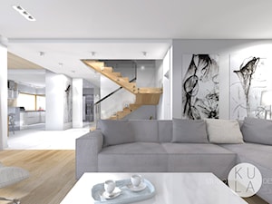 Projekt domu jednorodzinnego - Salon, styl nowoczesny - zdjęcie od studio KULA design | Lublin