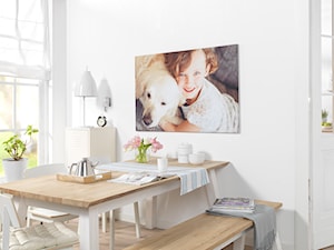Cewe Fotoobrazy - Średnia biała jadalnia, styl skandynawski - zdjęcie od CEWE - Twój Świat Fotografii